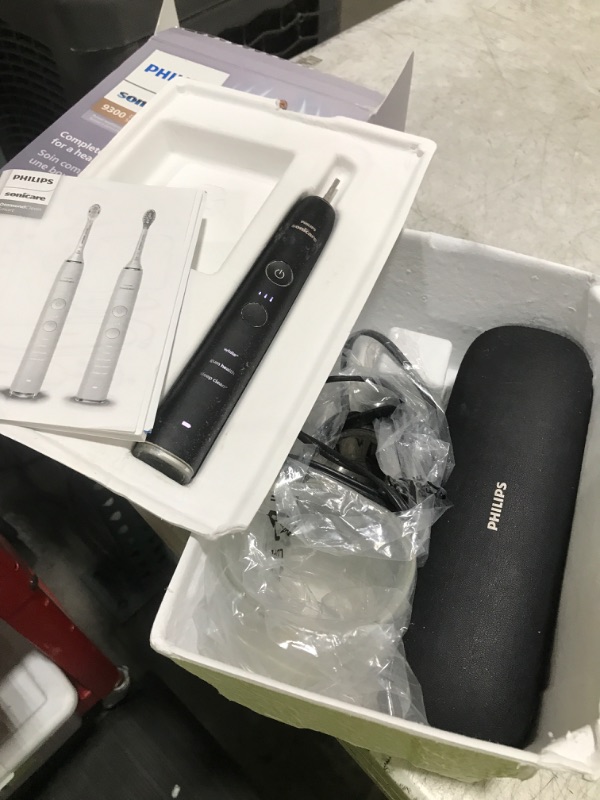 Photo 1 of Philips Sonicare DiamondClean Smart 9300 Electric Toothbrush, Sonic Toothbrush with App, Pressure Sensor, Brush Head Detection, 4 Brushing Modes and 3 Intensity Levels, Grey, Model HX9903/45