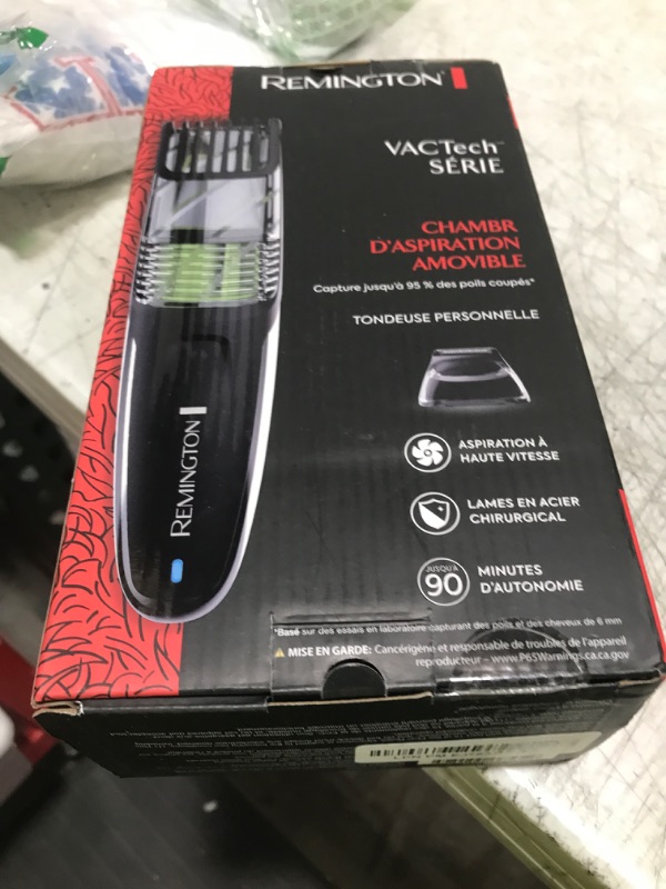 Photo 1 of Remington Vacuum Beard Trimmer,13 Length and Style Settings with Adjustable Length Comb (2-18mm),Vacuum Trimmer for Beard, Mustache, and Stubble, Rechargeable Lithium Power, Washable, Removable Blades