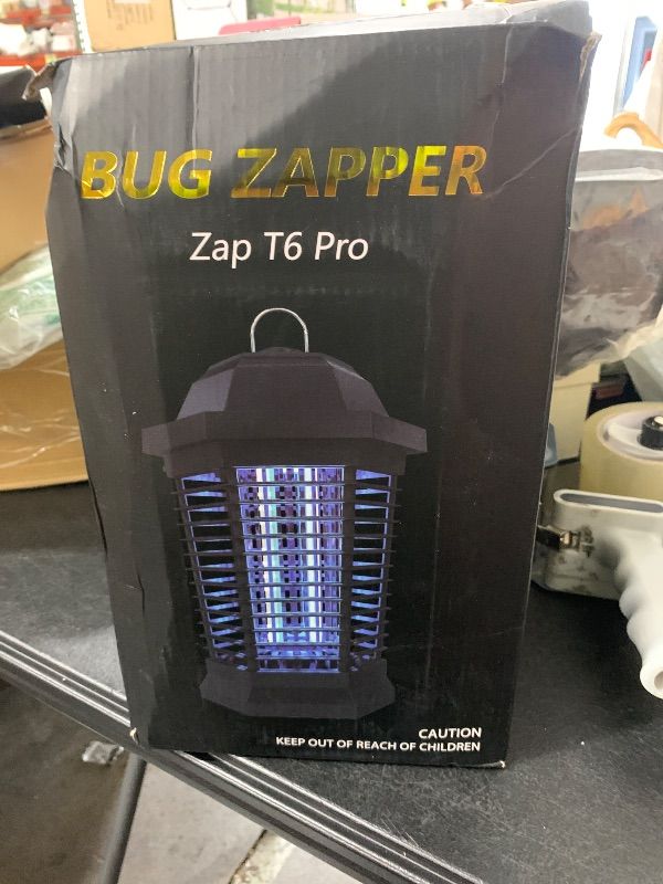 Photo 1 of GOOTOP Bug Zapper Outdoor, Mosquito Zapper, Electric Fly Zapper, Mosquito Killer, Fly Traps, 3 Prong Plug, Flying Insects Zapper Indoor Outdoor 90-130V, 4200V, ABS Plastic Outer (Black)