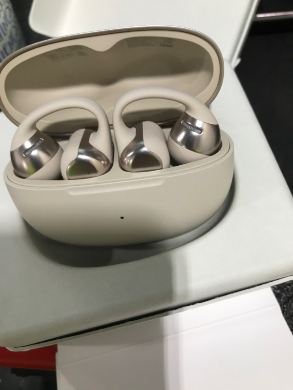 Photo 1 of SHOKZ OpenDots ONE - Open-Ear Headphones - Wireless Bluetooth Earbuds with Microphone - Secure, Lightweight, Clip-On Fit - Premium Dolby Audio - Water Resistant - Fast Charging - Up to 40 hrs Playtime