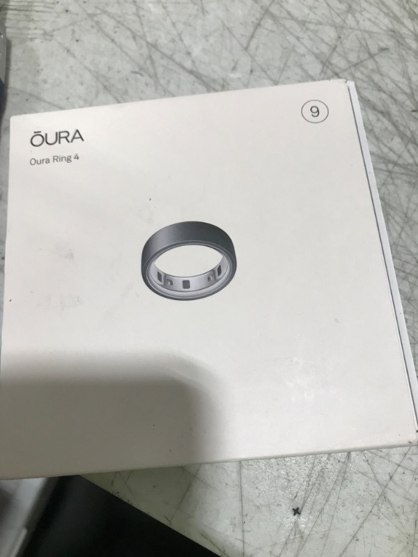 Photo 1 of Oura Ring 4 - Stealth - Size 9 - Smart Ring - Unique Sizing, Not Standard US Ring Sizes - Size First - Sleep Tracking Wearable - Heart Rate - Fitness Tracker - Up to 8 Days of Battery Life