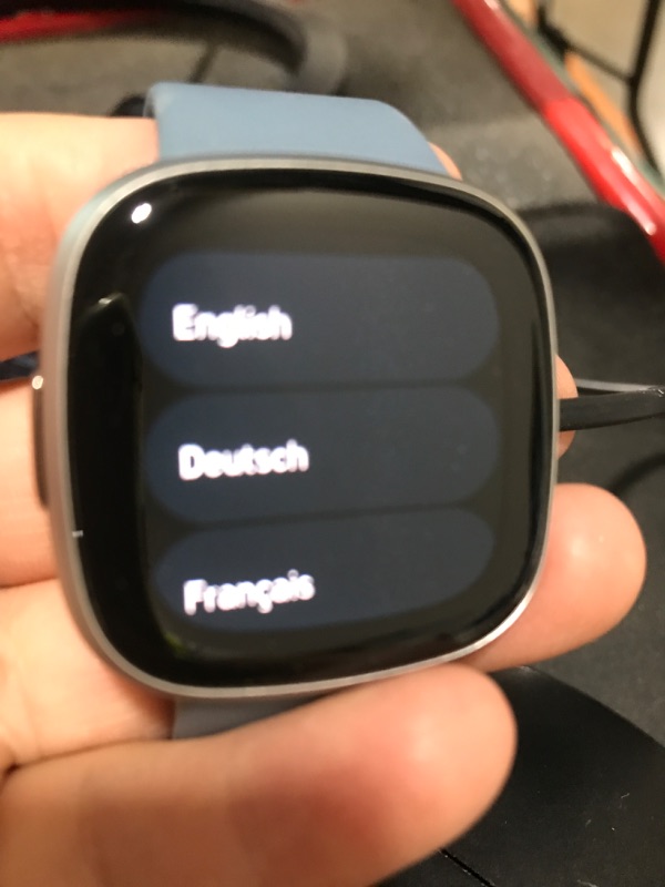 Photo 1 of Fitbit Versa 4 Fitness Smartwatch with Daily Readiness, GPS, 24/7 Heart Rate, 40+ Exercise Modes, Sleep Tracking and more, Waterfall Blue/Platinum, One Size (S & L Bands Included)