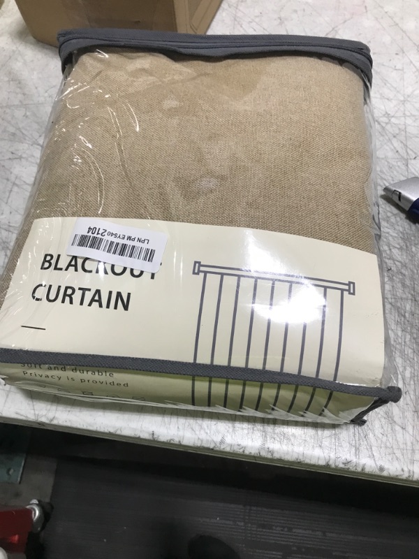 Photo 1 of 100% Blackout Shield Blackout Curtains for Bedroom Faux Linen Black Out Curtains 84 inch Length 2 Panels Set, Back Tab/Rod Pocket Thermal Insulated Drapes with Black Liner, 50''W x 84''L, Faux Linen