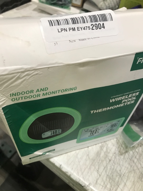 Photo 1 of Solar Pool Thermometer with Indoor Display, Swimming Pool Temperature Monitor with IP68 Waterproof, 980ft Wireless Range for Hot Tub, Spa, Pond & Outdoor Use (±1.8? Accuracy)