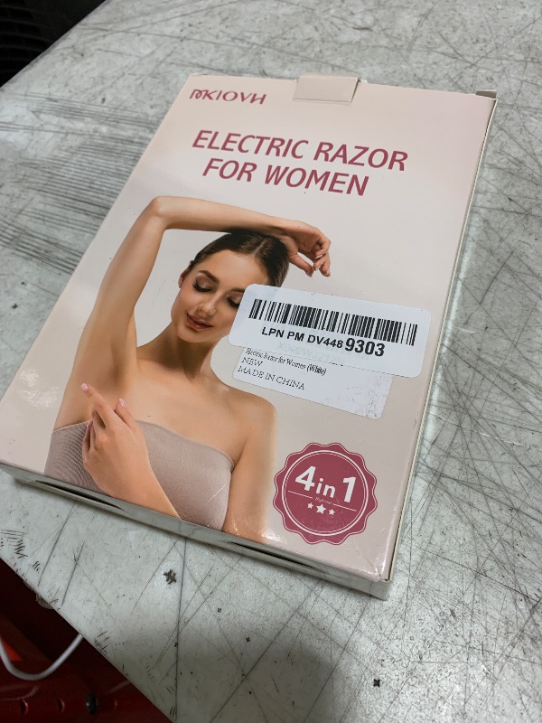 Photo 1 of Electric Razor for Women Bikini Trimmer, MKIOVH Women's Cordless Portable 4 in 1 Painless Shaver, ?for face Legs Brows Nose Detachable Head USB Rechargeable Hair Trimmer (White)