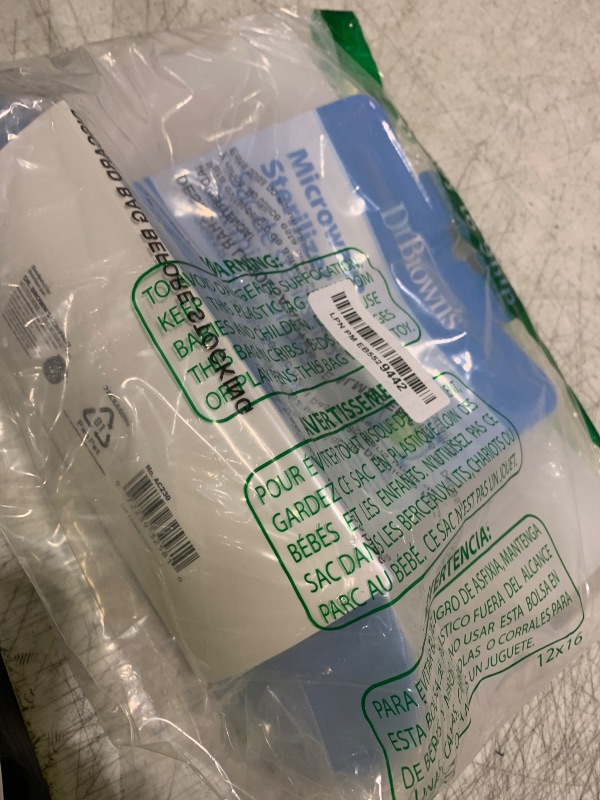Photo 1 of Dr. Brown's Microwave Steam Sterilizer Bag for Baby Bottles, Breast Pump Parts & Other Toddler Accessories, 100% Silicone, Reusable Sterilizing Bag