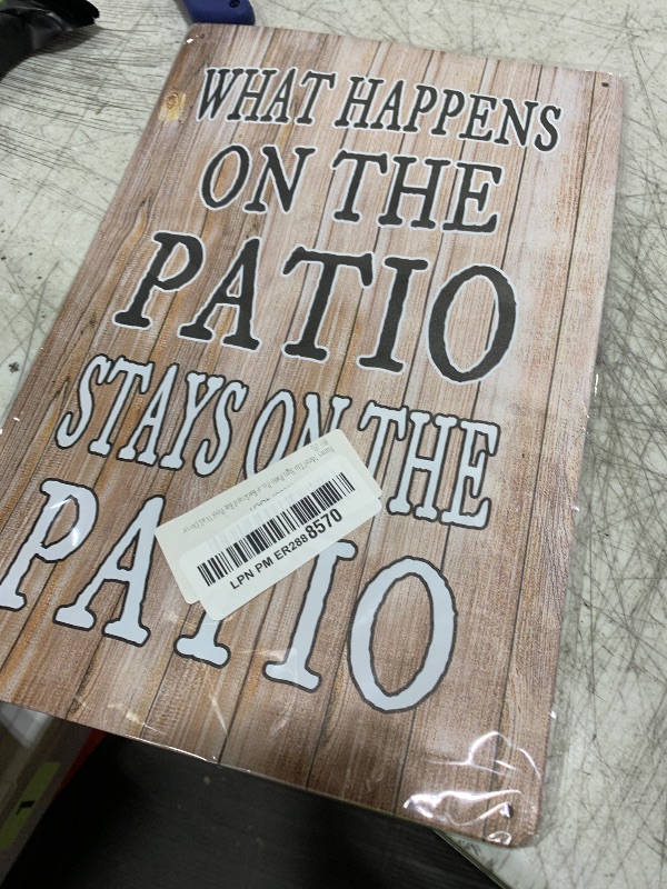 Photo 1 of Funny Metal Tin Sign Patio Porch Signs Patio Decorations Outdoor Clearance Backyard Bar Pool Wall Decor