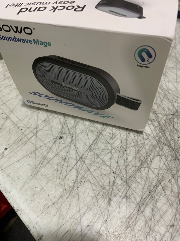 Photo 1 of SOWO Wireless Portable Small Speaker, Ultra Magnetic Bluetooth Speaker for Golf Cart, Coverless IP67 Waterproof, 24 H Playtime, Pro Sound, Clip Hanging Design for Outdoor, Indoor - Black