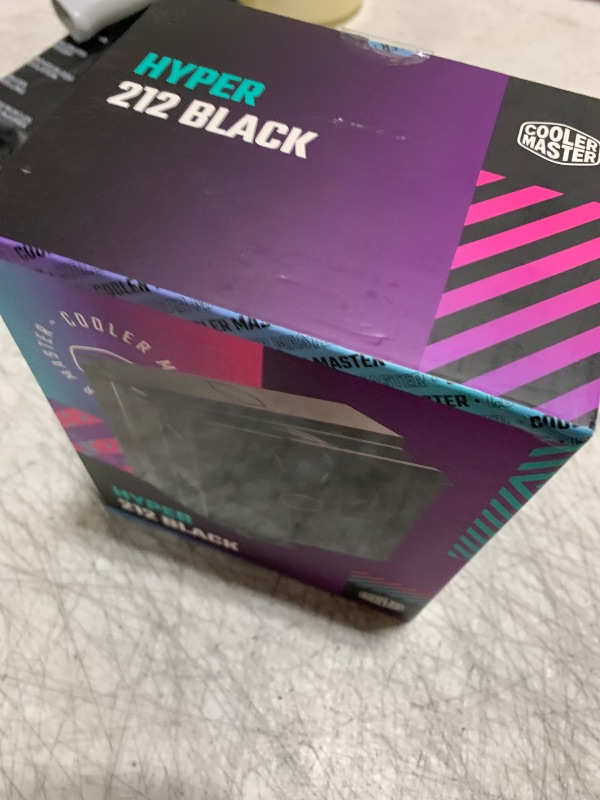 Photo 1 of Cooler Master Hyper 212 Black CPU Air Cooler - Aluminium Finish, 4 Compact Continuous Direct Contact Heat Pipes, SickleFlow 120 Edge Fan, LGA1700 & AM5 Brackets - Black
