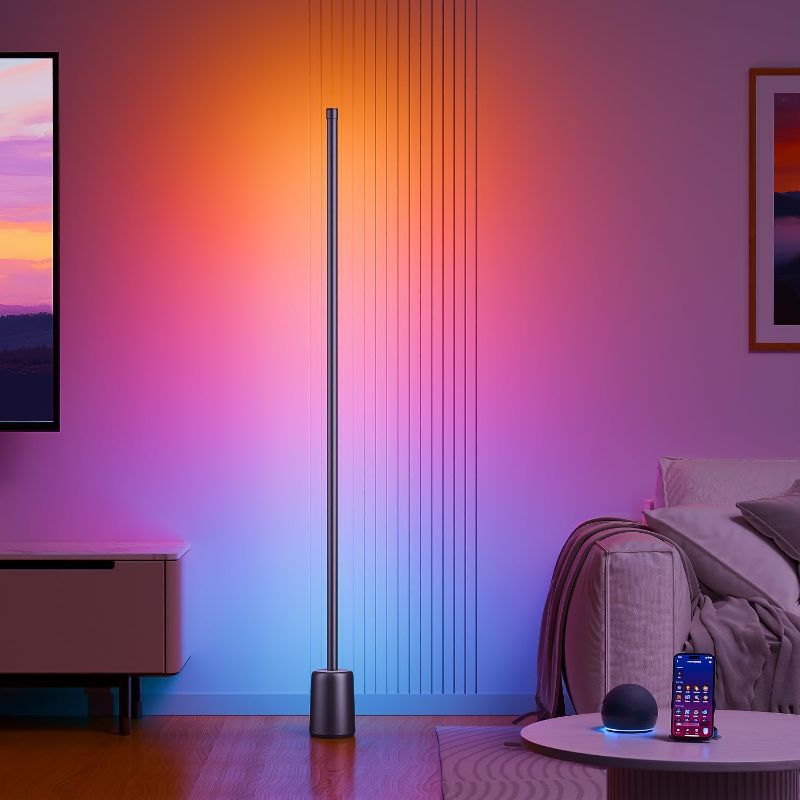 Photo 1 of  Corner Floor Lamp, 1500lm RGBW Corner Lamp Work