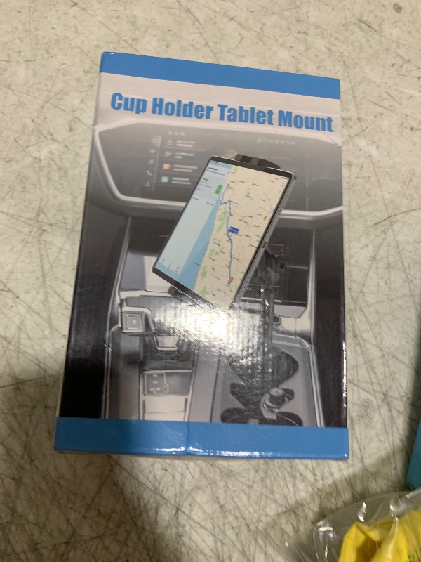 Photo 1 of GDZN Cup Holder Car Tablet Mount for Truck, [Sturdy 2-Section Metal Arm] Car Cup Tablet Holder, Adjustable Vehicle/Pickup Truck Tablet Cup Mount for iPad Pro 11 12.9, Galaxy Tab, Fire, 4-13'' Devices