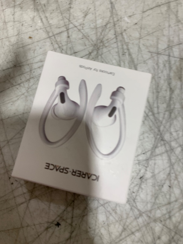 Photo 1 of ICARERSPACE 2 Pairs AirPods Ear Hooks for AirPods Pro 2, AirPods Pro, AirPods 4, 3, 2 & 1, Upgraded Anti Slip Sports Clip Hooks for AirPods 1, 2, 3, 4,Pro and Pro 2 – White