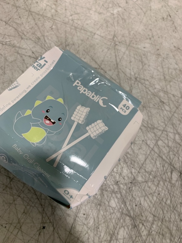 Photo 1 of Papablic Baby Tongue Cleaner, Baby Oral Cleaner, Disposable Infant Mouth Cleaner Newborn, Upgrade Gum Cleaner with Paper Handle or Infants Ages 0-2 Years, 40 Pack