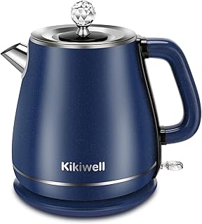 Photo 1 of Electric Kettles Stainless Steel for Boiling Water, Double Wall Hot Water Boiler Heater, Cool Touch Electric Teapot, Auto Shut-Off & Boil-Dry Protection, 120V/1200W, 1.8Liter, 2 Year Warranty(Blue)
