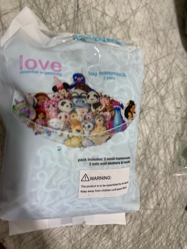 Photo 1 of Lilly's Love Stuffed Animal Storage Hammock - Extra Large 2 Pack, Corner Hanging Stuffed Animal Net Organizer - Stuffed Animals Toy Storage - Cute Plushie Stuff Animal Holder (Light Blue)