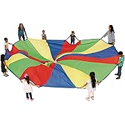 Photo 1 of Excellerations Brawny Tough 24-Foot Rainbow Play Parachute for Kids with 16 Handles, Kids Toy (Item # P20)
