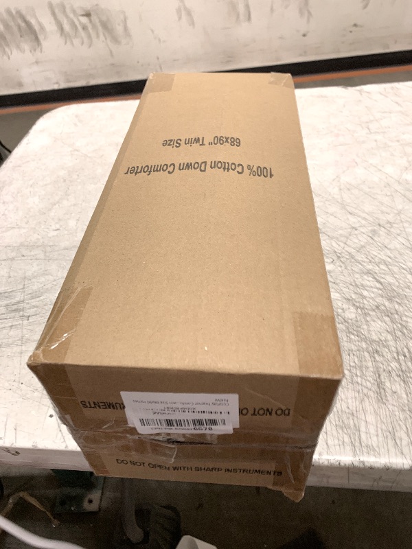 Photo 1 of Cosybay Twin Size Down Fiber Comforter, Duvet Insert Filled with Feather Down Fiber Fluffy Cotton Cover, White All Season Luxury Hotel Bed Comforter with Corner Tabs,White Twin 68 x 90 Inch
