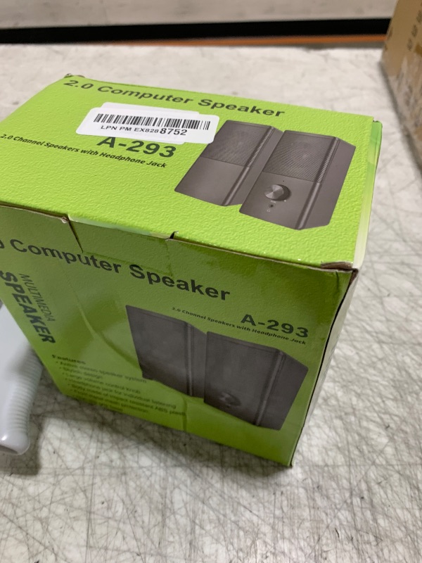 Photo 1 of ROSON Computer Speaker, Compact Size Speaker with Headphone Jack, Enhanced Bass and Volume Control, Stereo 2.0 USB Powered 3.5mm Aux Multimedia Speakers for Laptop/Desktop/Tablets/Phone