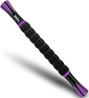 Photo 1 of Muscle Roller Massage Roller Stick for Athletes, Help Reducing Muscle Soreness Cramping Tightness Leg Arms Back Calves Muscle Massager?Purple Black- 18 inch?

