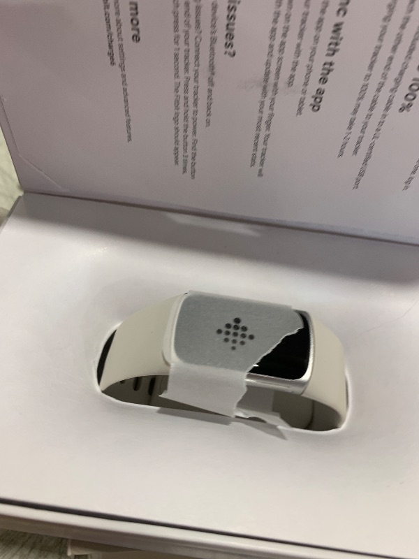 Photo 1 of Fitbit Charge 6 Fitness Tracker with Google apps, Heart Rate on Exercise Equipment, 6-Months Premium Membership Included, GPS, Health Tools and More, Porcelain/Silver, One Size (S & L Bands Included)