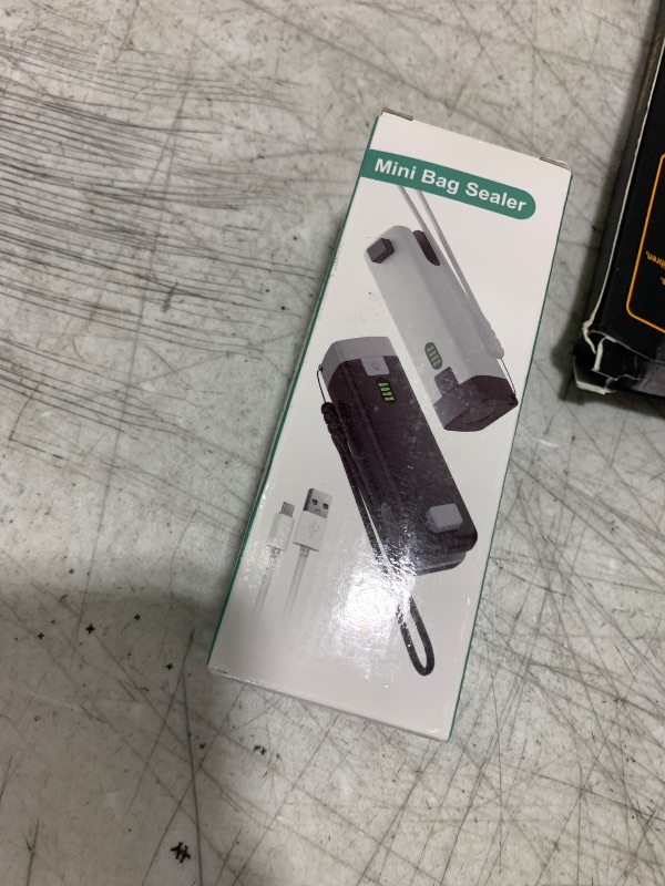 Photo 1 of Mini Bag Sealer With Cutter, USB C Rechargeable Heat Seal for Plastic Bags, Portable Chip Resealer for Snacks & Food Storage, Black
