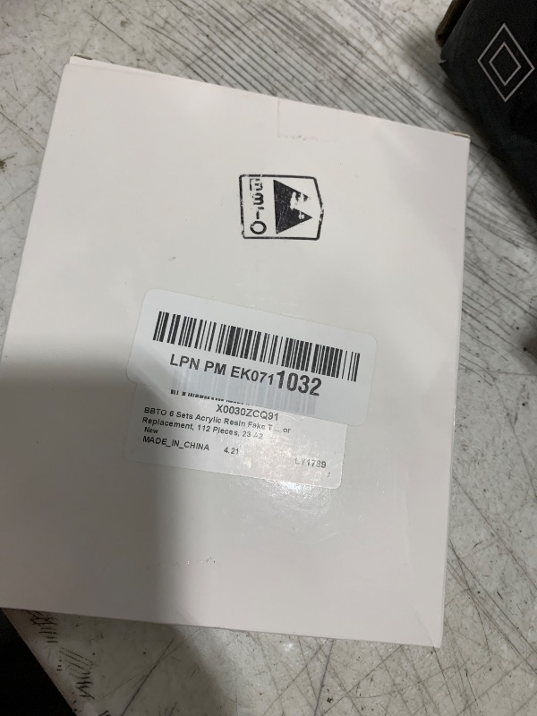 Photo 1 of BBTO 6 Sets Acrylic Resin Fake Teeth artificial teeth Denture Replacement tooth prop Synthetic Resin Denture for Replacement, 112 Pieces, 23 A2