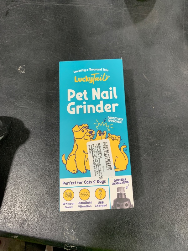 Photo 1 of LuckyTail Pet Nail Grinder for Dogs and Cats - Super Quiet and Low Vibration Electric Dog Nail Grinder with 2 LED Lights - USB Rechargeable and Cordless - 2 Speeds - Small to Large Pets - Orange