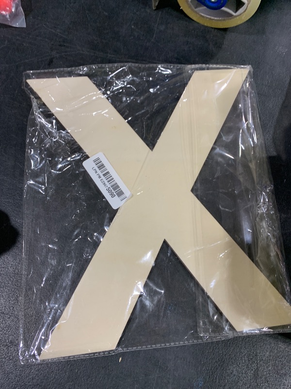 Photo 1 of 12 Inch Wooden Letter X, 1/4 Inch Thick Large Unfinished Wood Letter for Home Wall Decor, DIY Crafts