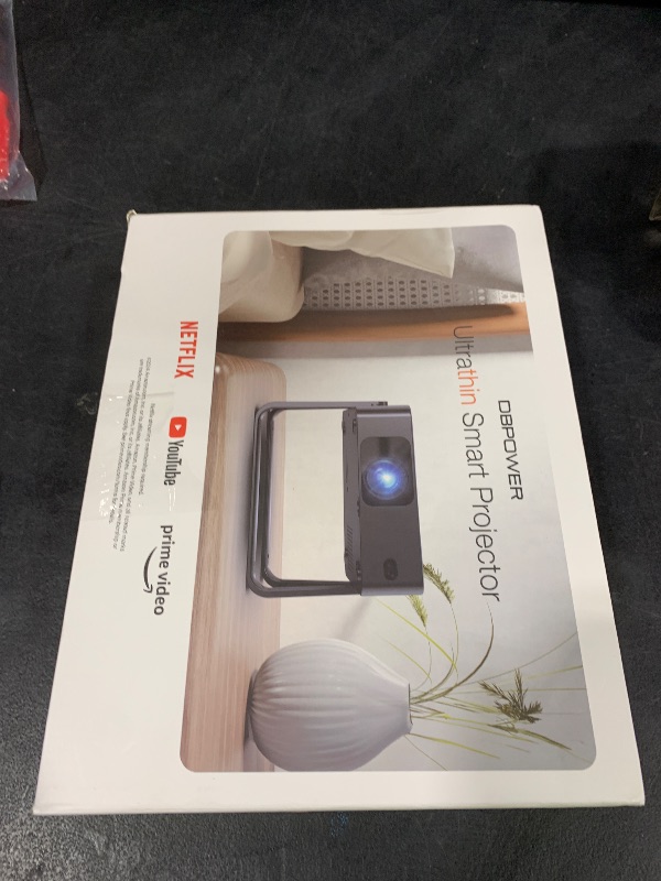 Photo 1 of [Ultra-Slim 1.97"| Netflix Licensed | AI Auto Focus | 360° Stand] Smart Mini Projector with WiFi 6 & Bluetooth, Built-in Netflix/YouTube/Disney+/Hulu, DBPOWER N5 Movie Projector for Bedroom (Black)