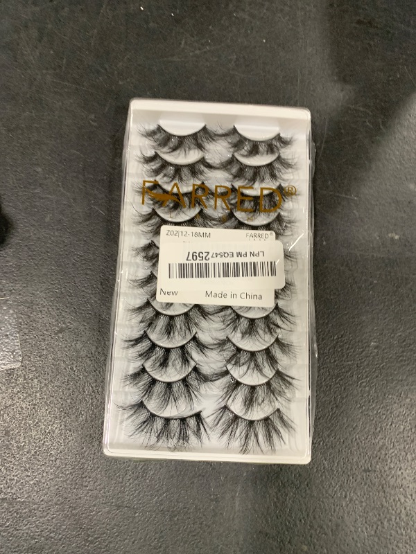 Photo 1 of FARRED Wispy Lashes Fluffy Eyelashes False Eye Lash Strips 10 Pairs Doll Eye Mink Eyelash Wispies Pestañas Natural Look