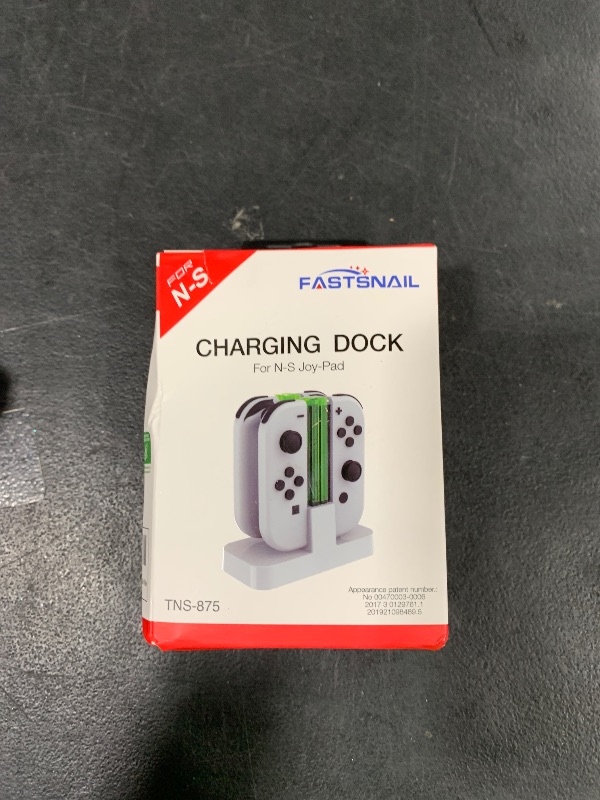Photo 1 of FastSnail Charging Dock for Nintendo Switch for Joy Con & OLED Model Controller with Lamppost LED Indication, Pro Controllers Charger Stand Station Compatible with Joycons with Charging Cable White
