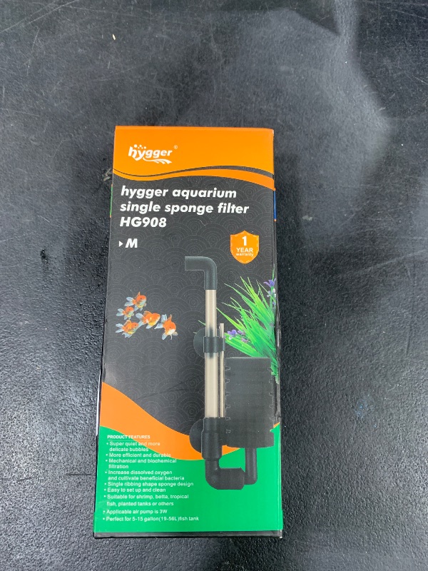 Photo 1 of hygger Aquarium Single Sponge Filter for Small Fish Tank 5-15 Gallon