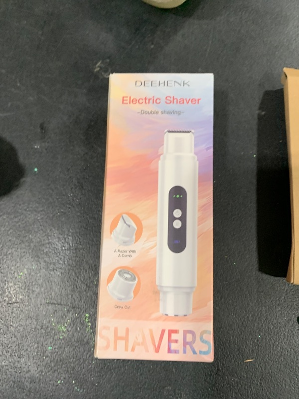 Photo 1 of Bikini Trimmer Razors Shaver for Women: DEEHENK 2-Speed Electric Razor for Pubic Hair Dual Head Shaver Women IPX7 Waterproof Rechargeable Lady Trimmer for Bikini Underarm Body Leg Face Pink