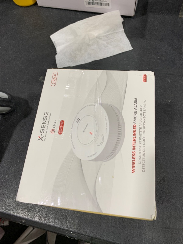 Photo 1 of X-Sense 10-Year Battery Wireless Interconnected Smoke Detector Fire Alarm with Over 820 ft Transmission Range, SD19-W, 3-Pack