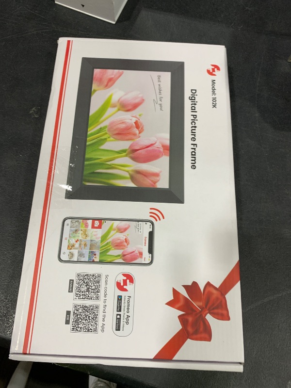 Photo 1 of Frameo 10.1 Inch WiFi Digital Picture Frame, 1280x800 HD IPS Touch Screen Photo Frame Electronic, 32GB Memory, Auto-Rotate, Wall Mountable, Share Photos/Videos Instantly via Frameo App from Anywhere