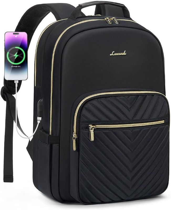 Photo 1 of lovevook laptop backpack for women 17.3 with usb port,black