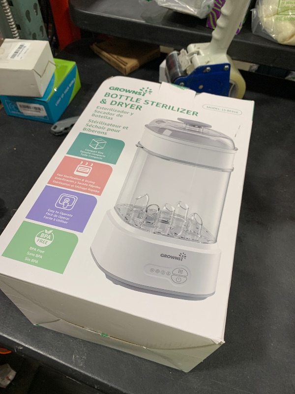 Photo 1 of Bottle Sterilizer and Dryer, Compact Electric Steam Baby Bottle Sterilizer (Esterilizador de Biberones), Bottle Sanitizer for Baby Bottles, Pacifiers, Pump Parts Blue