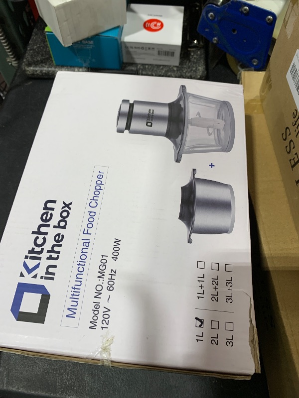 Photo 1 of Kitchen in the box Mini Food Processors,400W Powerful Mini Meat Grinder & Food Chopper,Electric Vegetable Chopper with One 3 Cup Bowl & S Blades for Meat/Fish/Vegetable/Baby Food,3cup(1bowl)