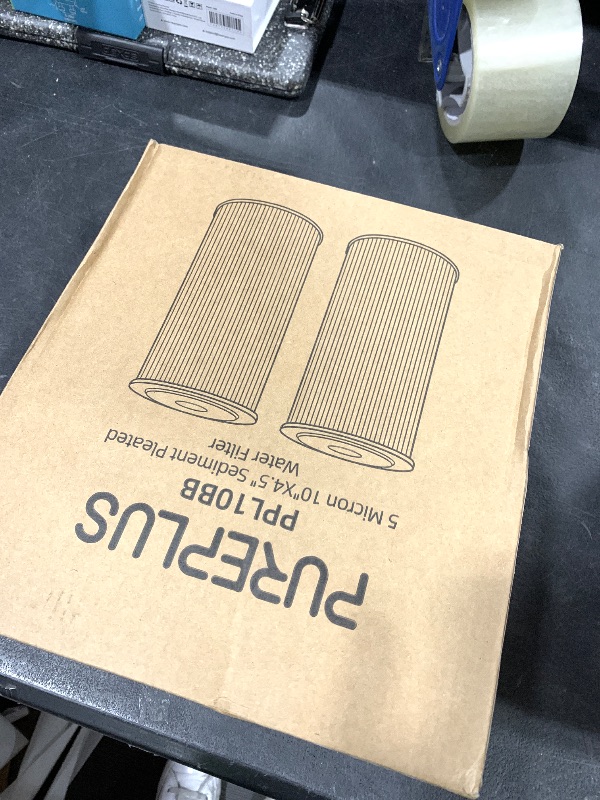 Photo 1 of PUREPLUS 5 Micron 10" x 4.5" Whole House Pleated Sediment Filter for Well Water, Replacement Cartridge for GE FXHSC, Culligan R50-BBSA, Pentek R50-BB, DuPont WFHDC3001, W50PEHD, GXWH40L, 2Pack