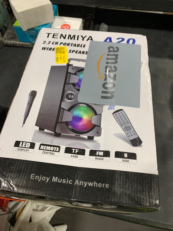 Photo 1 of Bluetooth Speaker, Portable Wireless Speakers with Microphone, 60W Peak Loud Stereo Rich Bass, Lights, Remote, FM Radio, EQ, Double Subwoofer Sound System, Speaker for Home Outdoor Party Gifts(1MIC)