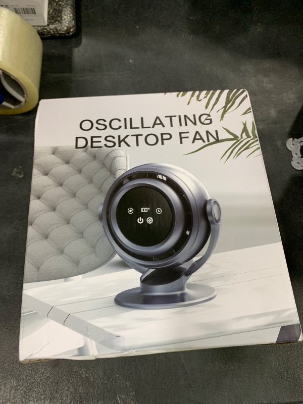 Photo 1 of AGEYOU Desk Fan for Bedroom, 90°Oscillating Fan with 6000mAh Rechargeable, 10 Speeds 4H Timer 270°Tilt Adjustment, 28dB Ultra-Quiet Portable Personal Table Fans, Gifts for Women Men Home Office Summer
