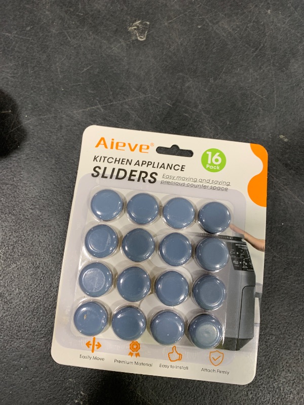 Photo 1 of Aieve Appliance Sliders, 16 Pcs Self Adhesive Appliance Slider for Easy Moving & Space Saving, Small Countertop Rollers Kitchen Hacks Mixer Accessories