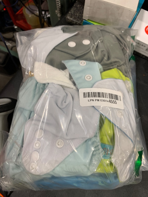 Photo 1 of wegreeco Cloth Diapers 6 Pack with 6 Inserts & 1 Wet Bag, Washable Cloth Diapers for Babies, One Size Adjustable Reusable (Car, Airplane)