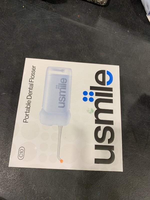 Photo 1 of usmile C10 Portable Water Flosser – Travel-Friendly, 95-Day Battery, 4 Modes, 360° Nozzle, 180ml Tank, IPX7 Waterproof, Dentist-Recommended for Braces, Implants & Sensitive Gums (Blue)