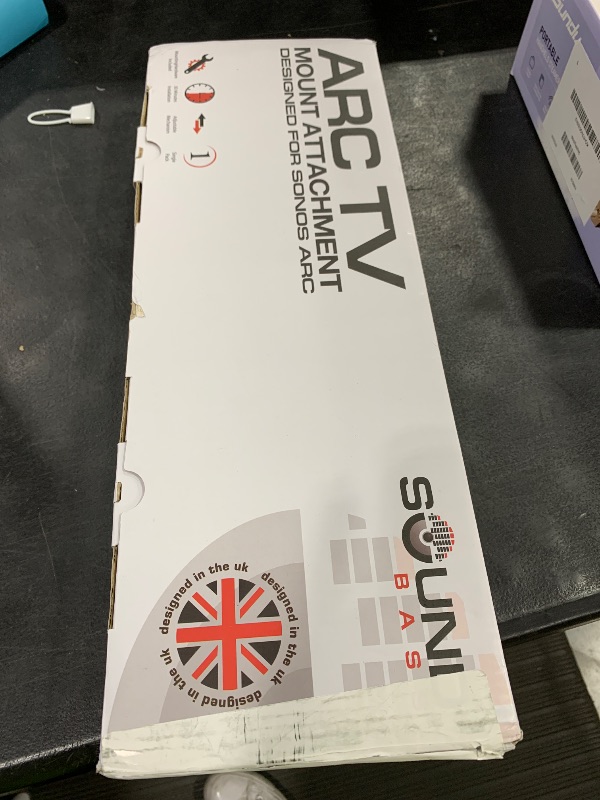 Photo 1 of Sound bass Arc TV Mount, Black, Compatible with Sonos Arc Soundbar and Ultra Version, Mounting Bracket for TV, Hardware Kit Included, Designed in The UK