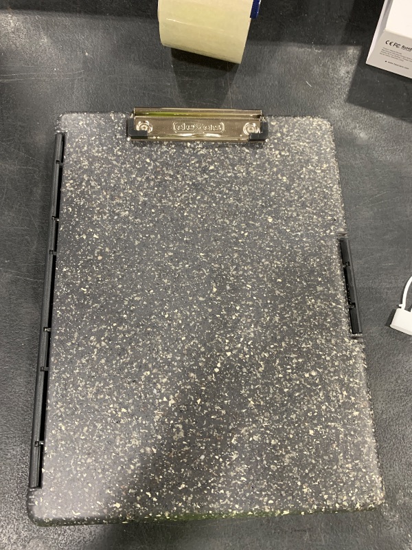 Photo 1 of Dexas Slimcase 2 Plastic Clipboard with Storage and Side Opening, Heavy Granite, Office Supplies Clipboards to Organize, Carry and Store, A4 Holder, Nursing Clipboards
