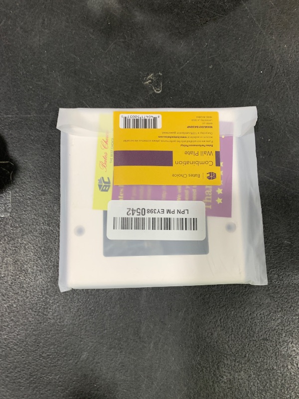 Photo 1 of Bates- Combination Wall Plate, Toggle Switch/Decorator, White, 4.5"x4.5"/Standard Size, 2 Gang Wall Plate