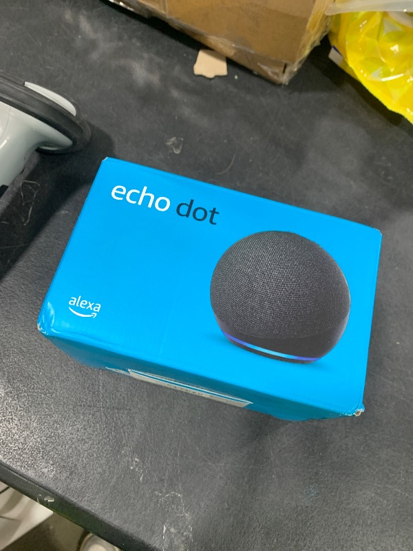 Photo 1 of Amazon Echo Dot (newest model), Vibrant sounding Alexa speaker, Great for bedrooms, dining rooms and offices, Charcoal
