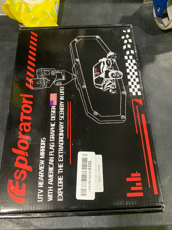 Photo 1 of Esploratori UTV Rear View Mirror,2025 New Flag UTV Mirrors-High Density 360° Adjustable Angle for 1.5 to 2.0 in Round Roll Cage,Compatible with Polaris RZR,Pioneer SXS,Kawasaki Mule KRX,Can Am X3