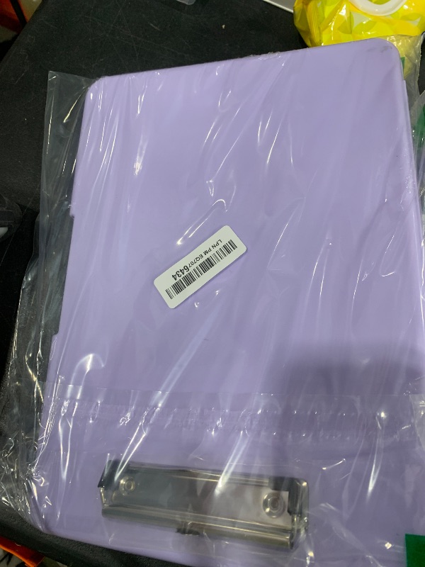Photo 1 of ANZNKU Storage Clipboard Heavy Duty, Clipboard with Storage 13x9.6 inches, Side Opening Plastic Clipboards, Nursing Clip Board Foldable, Letter Size Smooth Writing for Work, Study(Light Purple)